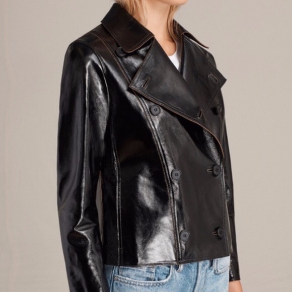 All Saints Jackets & Blazers - ALLSAINTS Deebee Payton Patent Leather Blazer